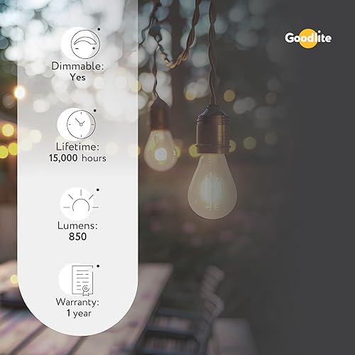 Miniatura 5 de Goodlite Bombilla LED G-83446 de 5000 K, 7 W, A19, 850 lúmenes, equivalente a 60 W, base E26, color blanco superregulable