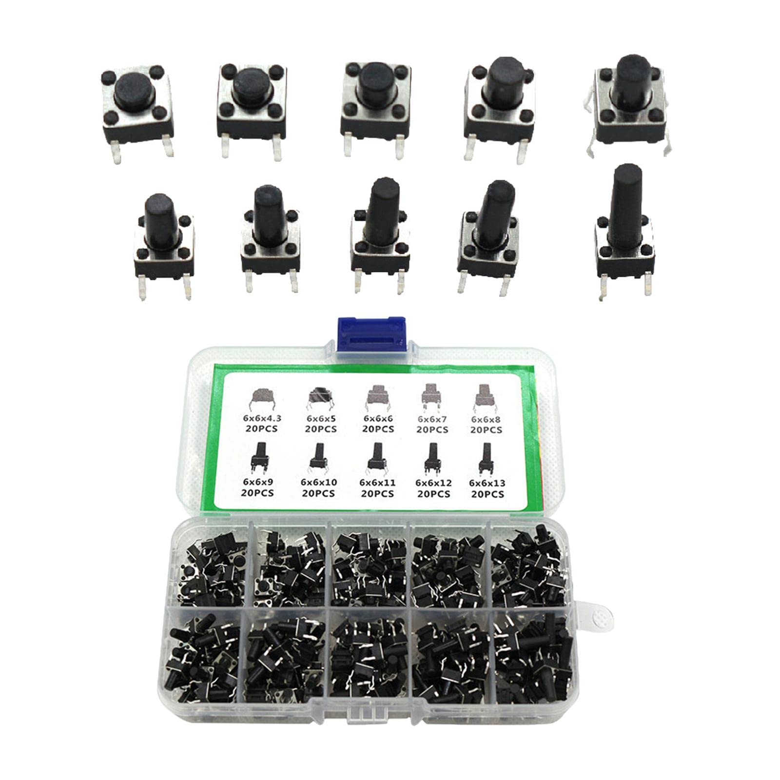 Ubervia® 200Pcs Push Button Momentary Tactile Push Button for Light Lamp SMD-image-19