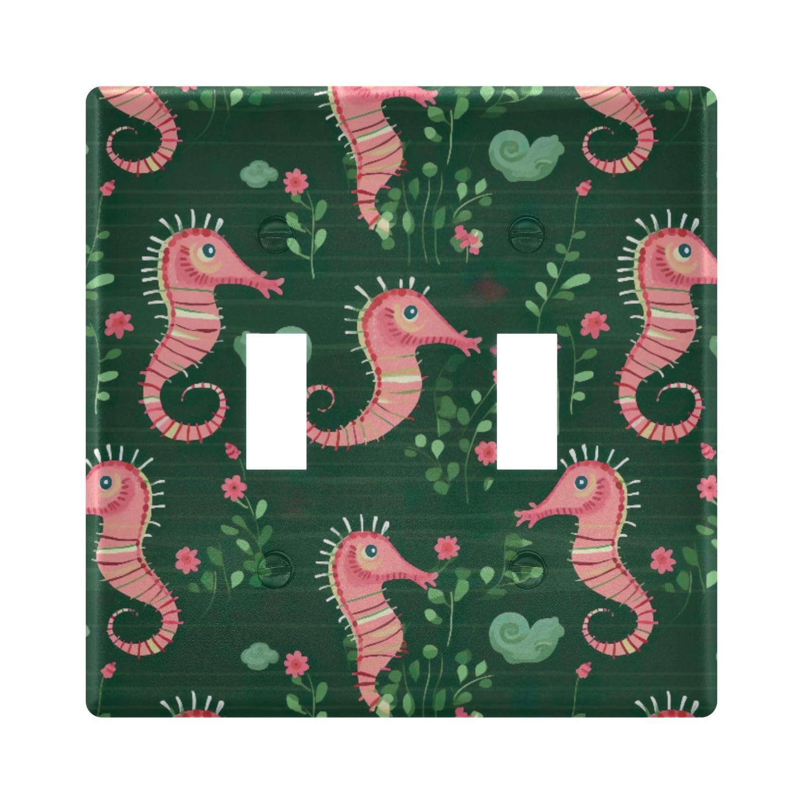 UMIRIKO Seahorse Light Switch Cover Plate Covers Decorative Double Toggle Home Decor 202a8817
