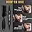 Beard Pencil Filler For Men, 4 Tip Facial Hair Pen Kit With Brush - Mustache Repair & Shaping Tool, Enhances Hair (BROWN)
