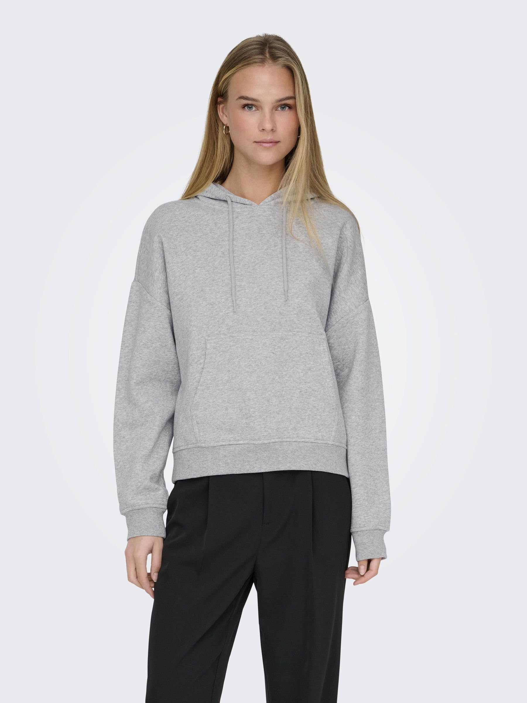 ONLY Hoodie Onlsweat L/S Felpa con Cappuccio, Oversize, Pkt Swt Donna