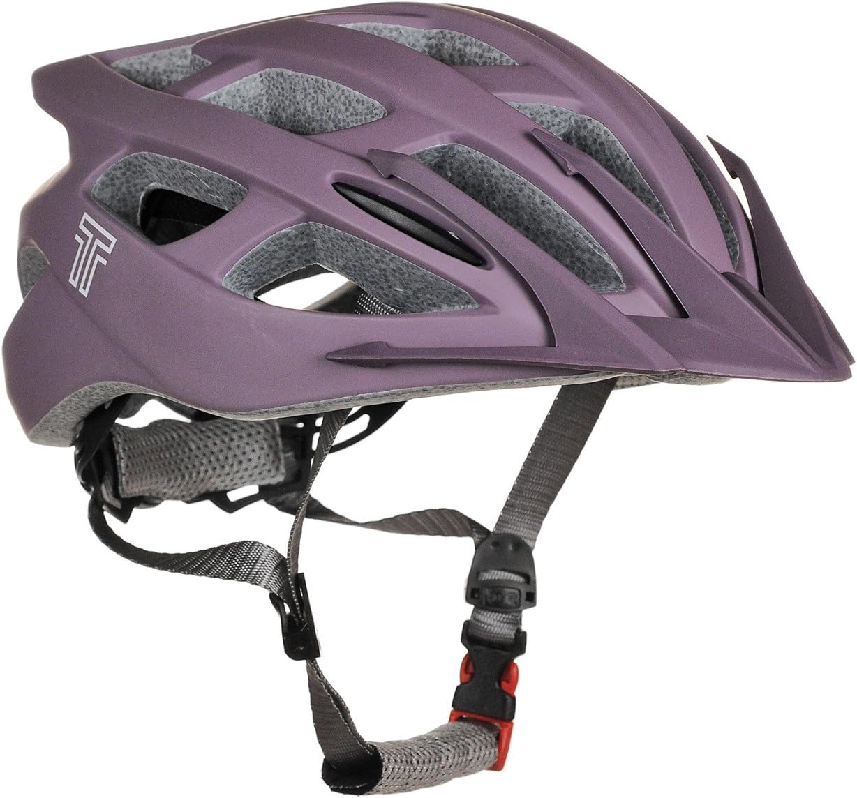 Tuzii Vela X-Function Trail Road MTB Womens Cycling Helmet In Mould 54-58cm Adjustable Lilac Purple Visor - HALF PRICE!!!