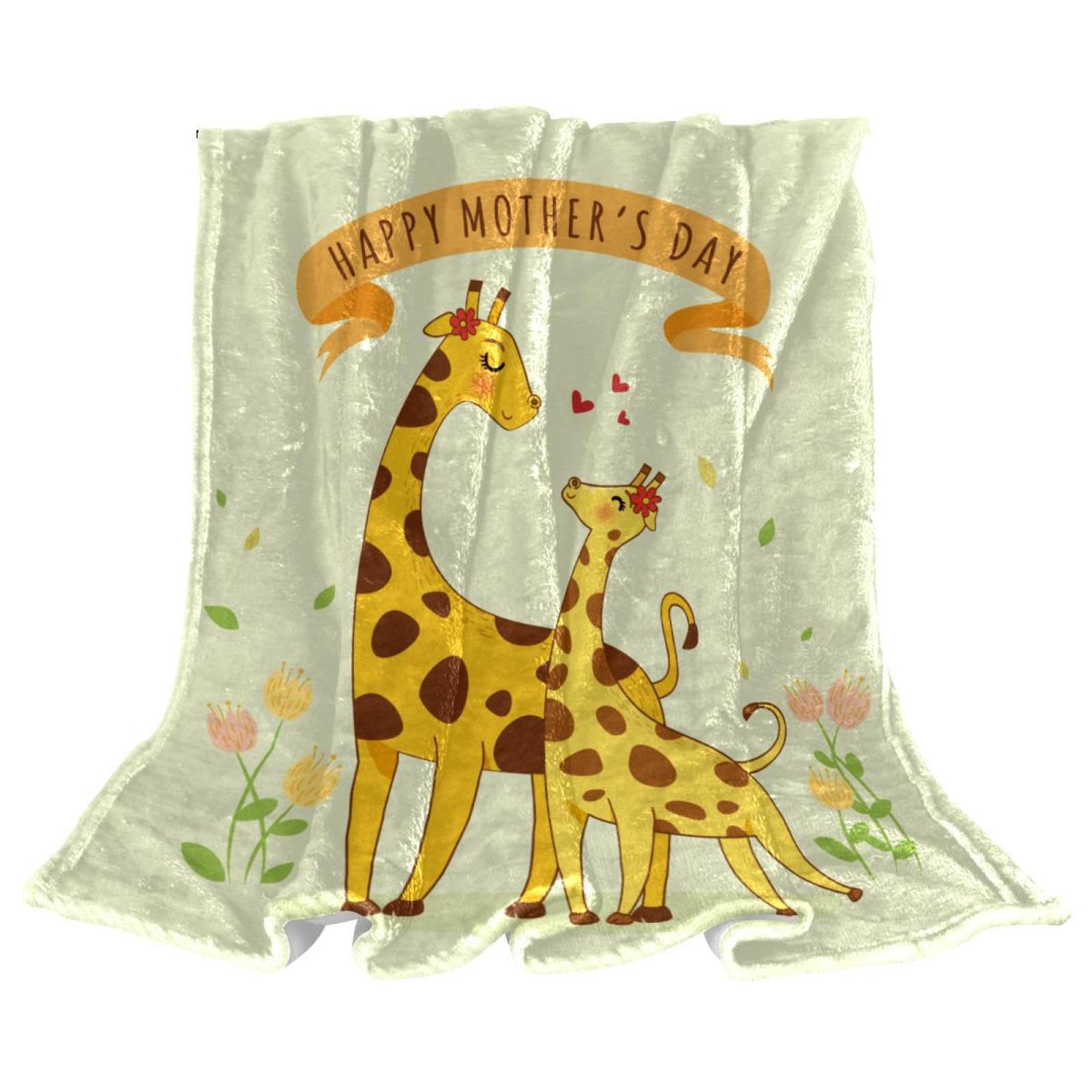 Couverture polaire girafe plaid cosy pour des soirées canapé cocooning 150x100 cm