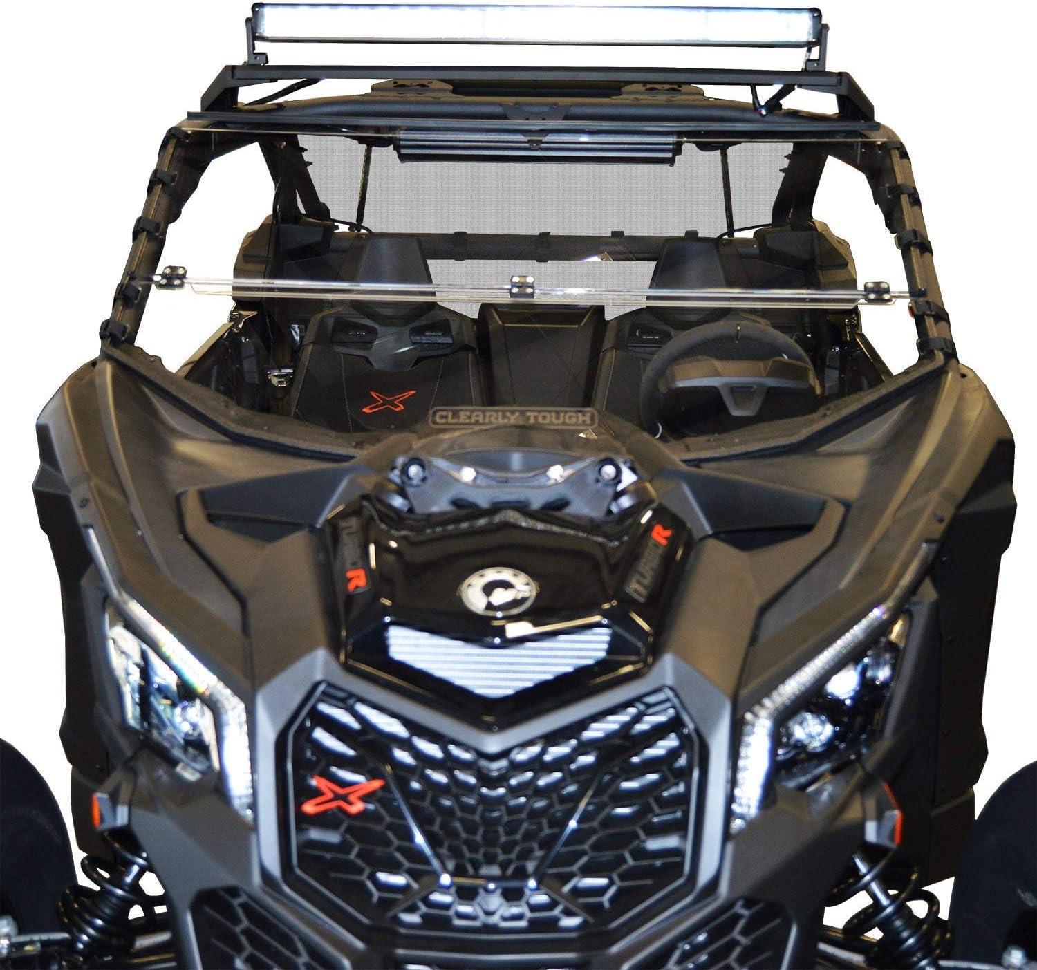 Can Am Maverick X3 Full Folding Windshield by Clearly Tough | Scratch Resistant | True Full to Half Windshield | Premium Lexan MR10 w/ Hard Coat | Proudly Made in America!