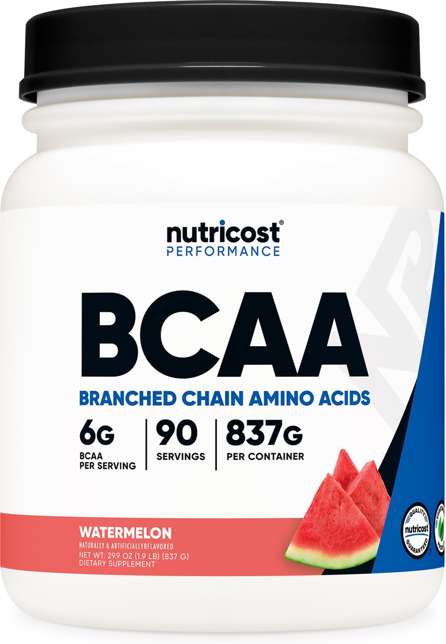BCAA Powder (Watermelon, 90 Serv) - Optimal 2:1:1 Ratio