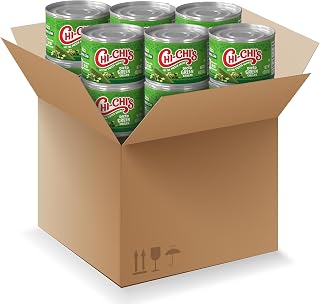 CHI-CHI'S Diced Green Chile Peppers, 4 oz Cans, 12-Pack | Low-Calorie Kosher Pantry Staple for Bold Mexican Flavor