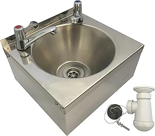 Stainless Steel Hand Wash Basin, Sink, Lever Taps
