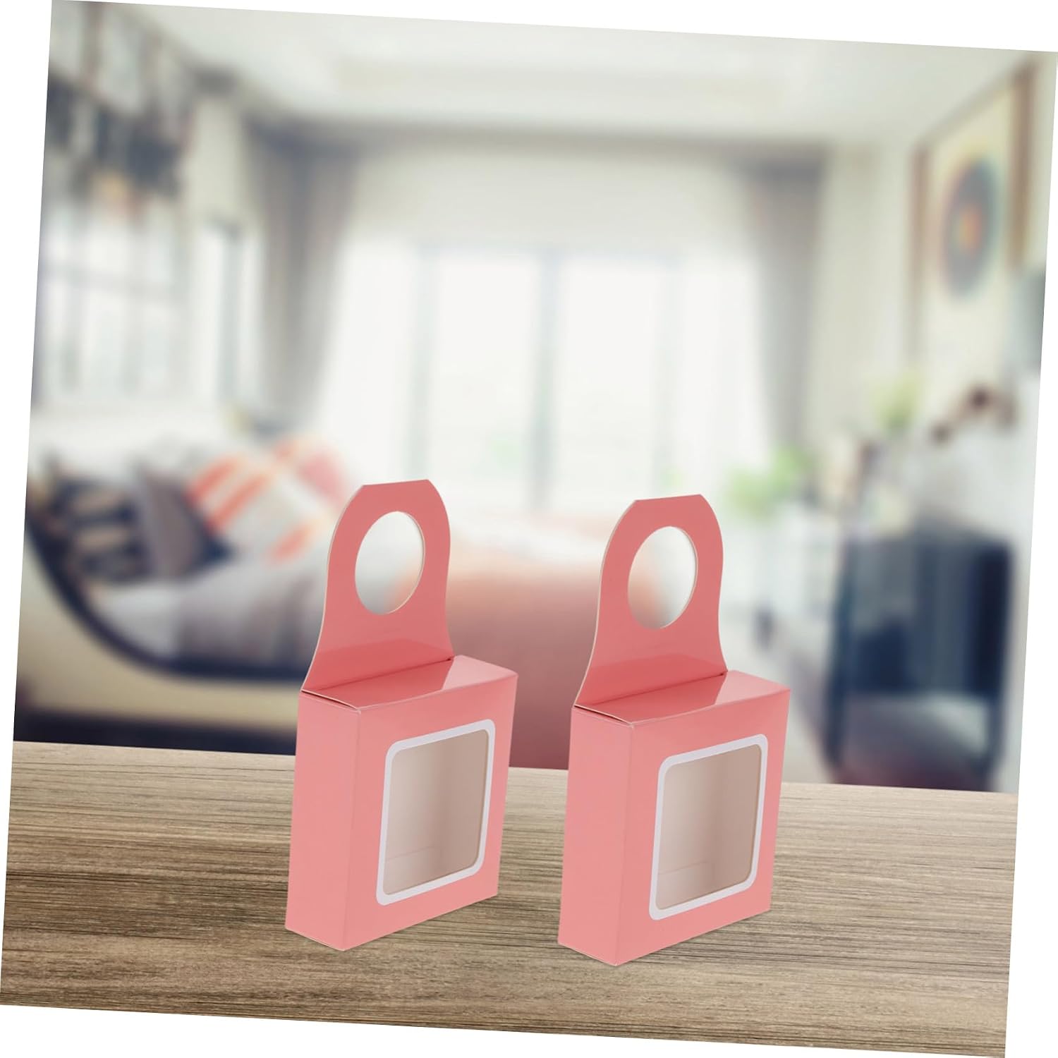 CIYODO 25pcs Pink Foldable Wine Bottle Gift Boxes with Window image 5
