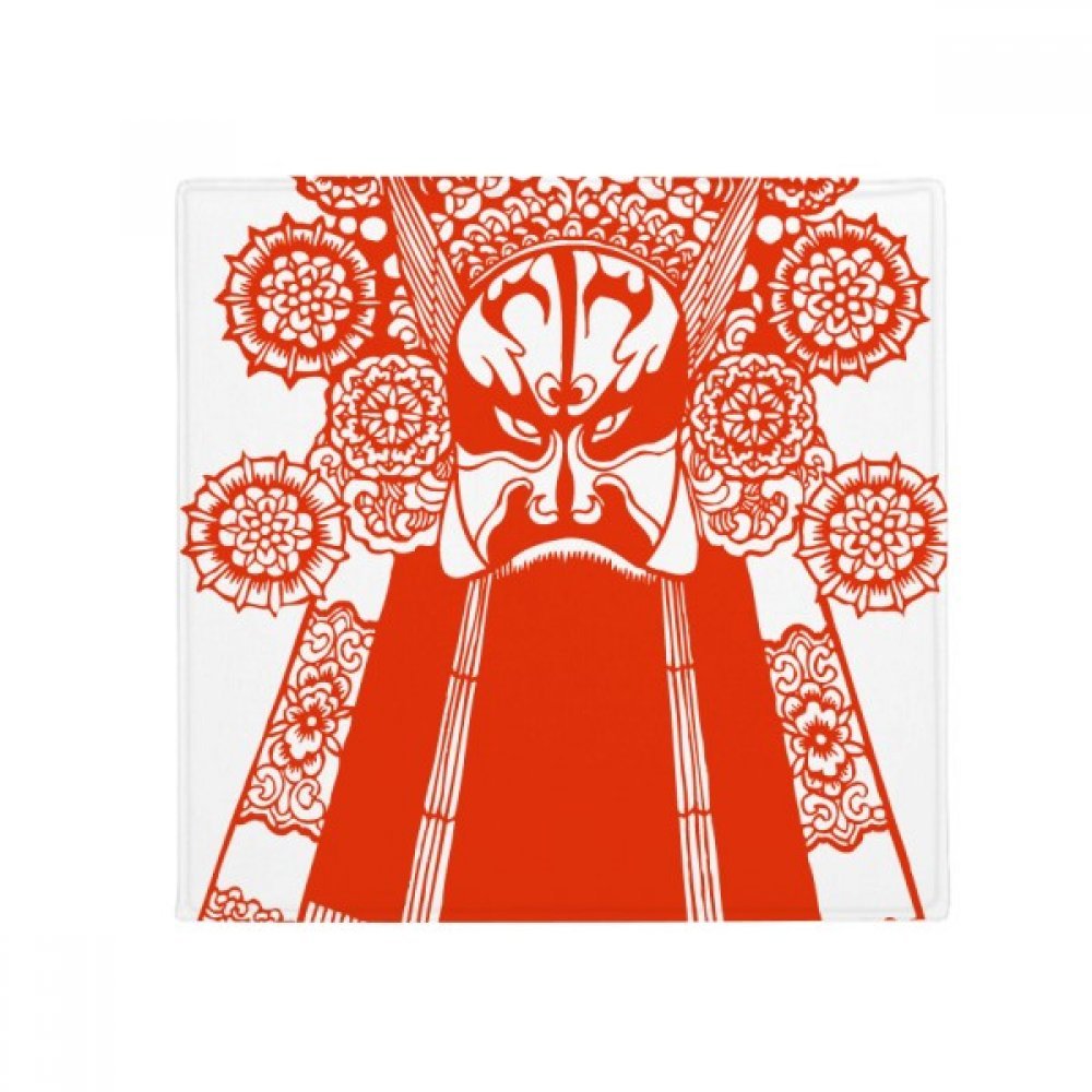 Masque papier-cut rouge pet mat antidérapant de salle de bain et cuisine 50cm
