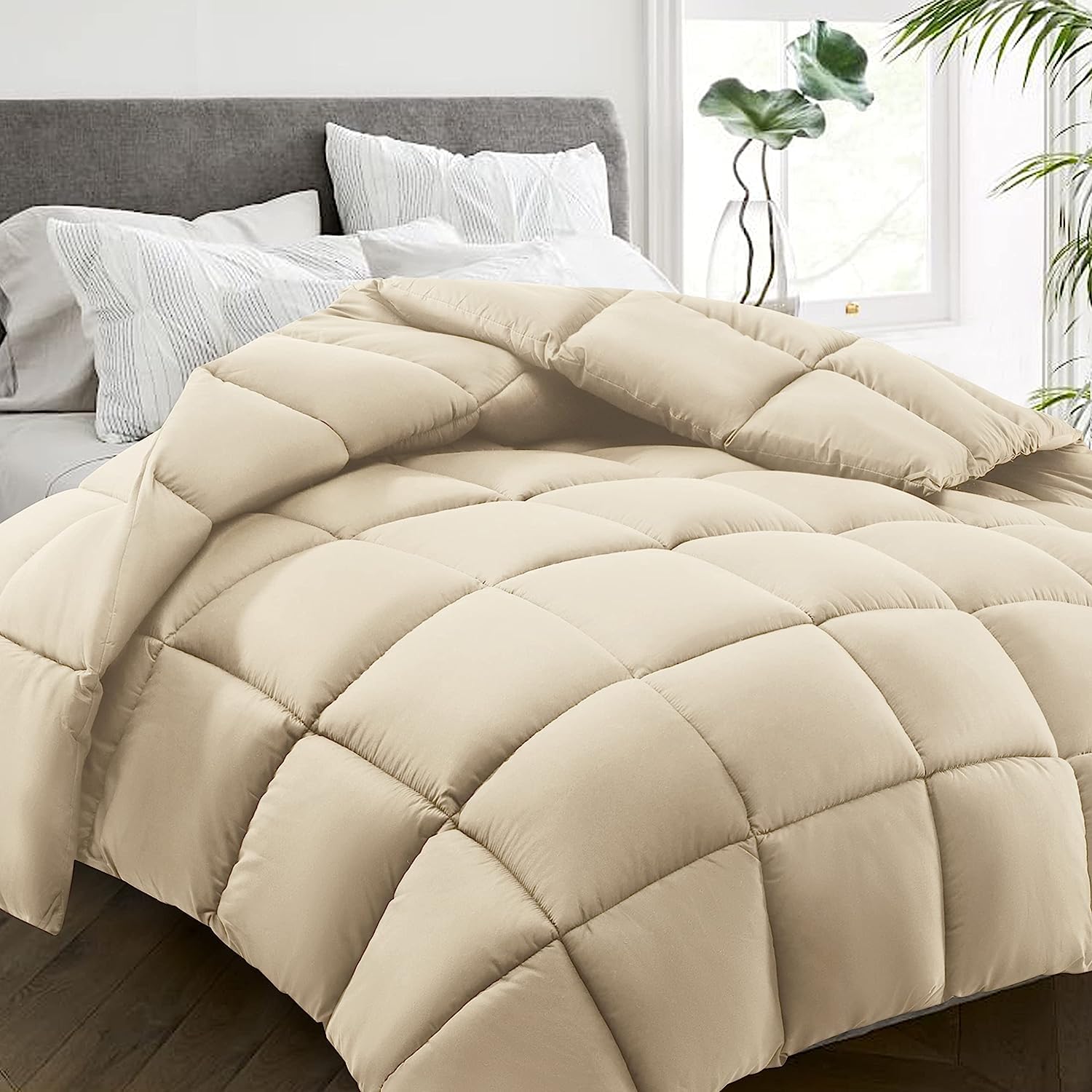 Soft Microfiber Filling 500 GSM Heavy Comforter/Duvet/Blanket Double Size 90x100inches for Heavy Winter-picture-10