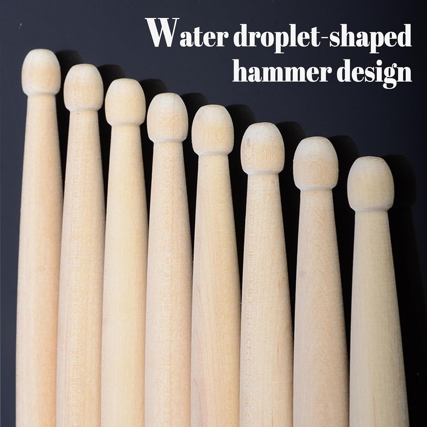 Drum Sticks Kids,5A Drumsticks for Drums,Oval Wood Tip Non-slip(1 Pair) image 3