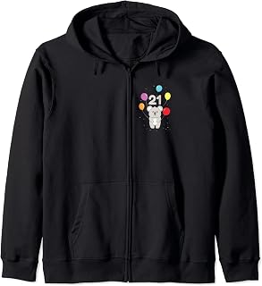 21st Birthday 21 Years Koala Australia Eucalyptus Zookeeper Zip Hoodie