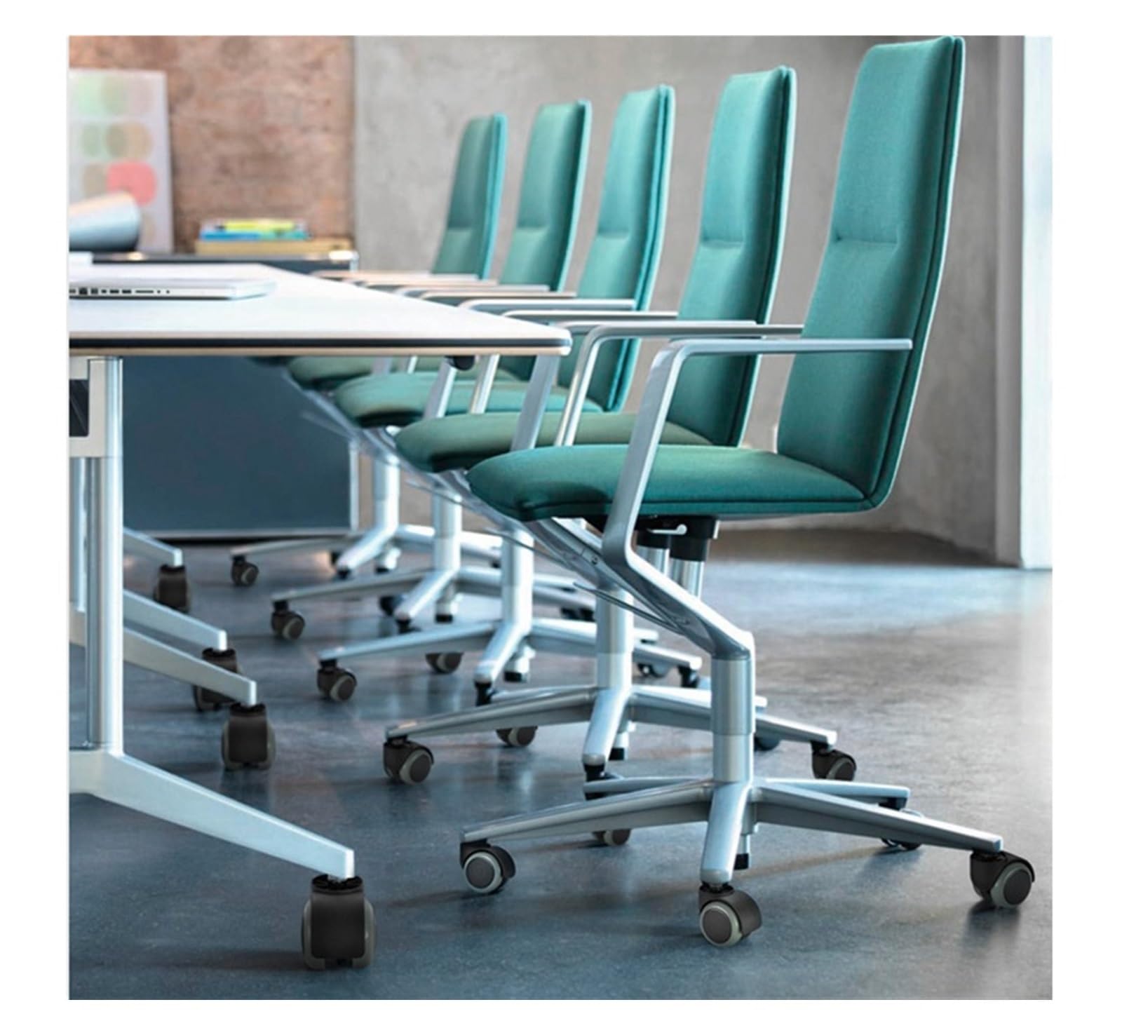 5 roues muettes universelles 50 kg 2 pouces; Chaise de bureau de remplacement roulette pivotante roulettes roulantes matériel de meubles (Color : Gray)