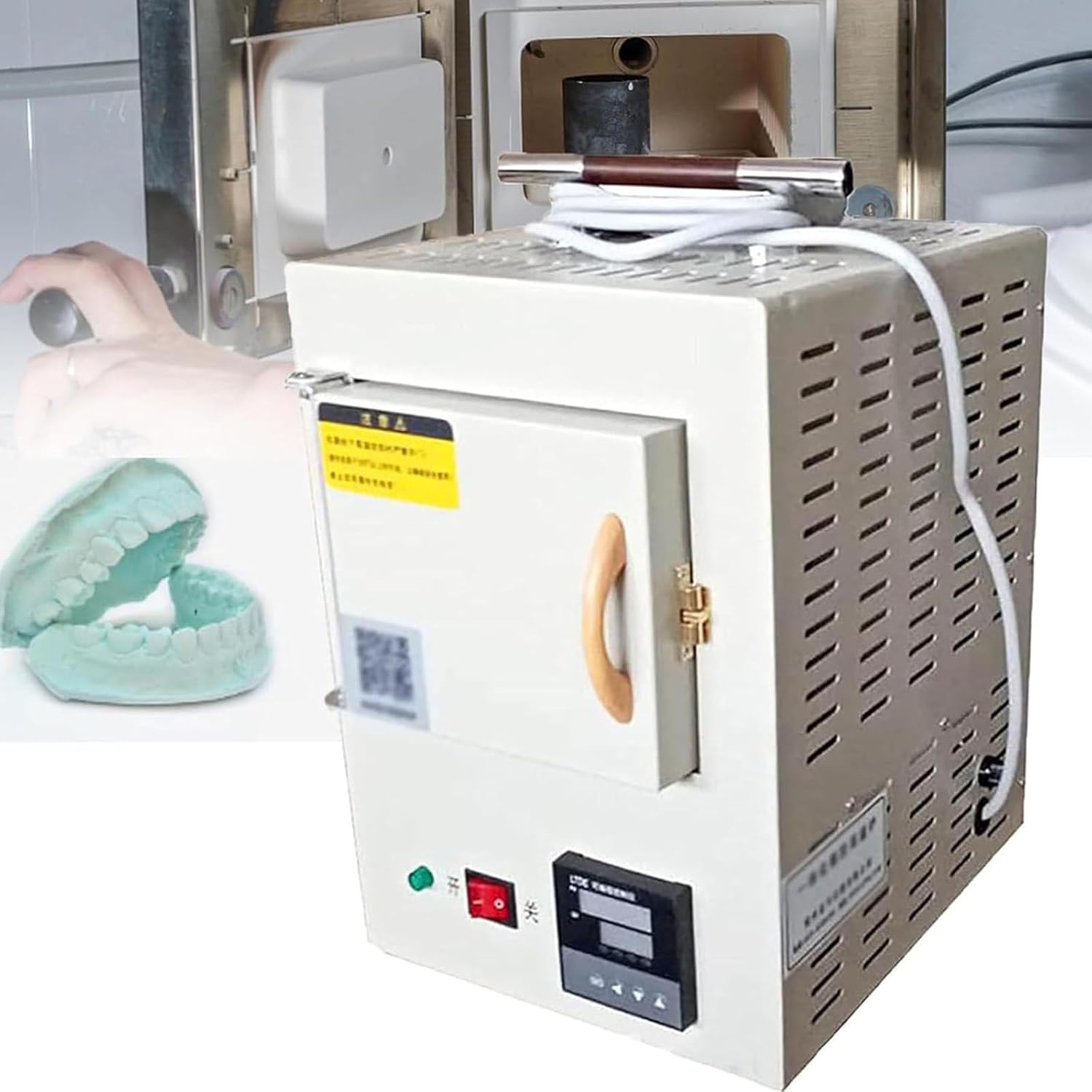 Lab Electric Muffle Furnace, Closed Laboratory, Electric Stoves with Integrated Program Control, High-Temperature Furnace 1.5 Kw, Range: 100-1000 °C, Temperature Difference: 1°C