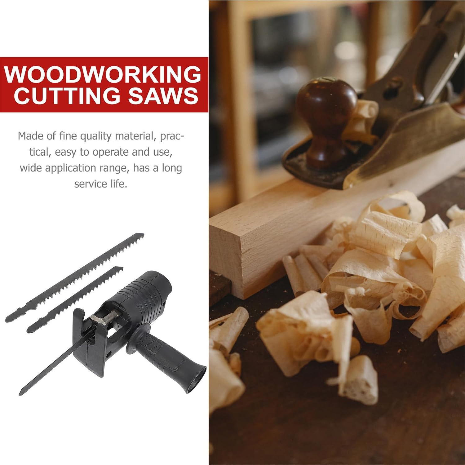 Didiseaon Electric Drill Modified Reciprocating Saw Attachment Portable Woodworking Cutting Tool Adapter for Power Drill Conversion Suitable for DIY Wood Cutting