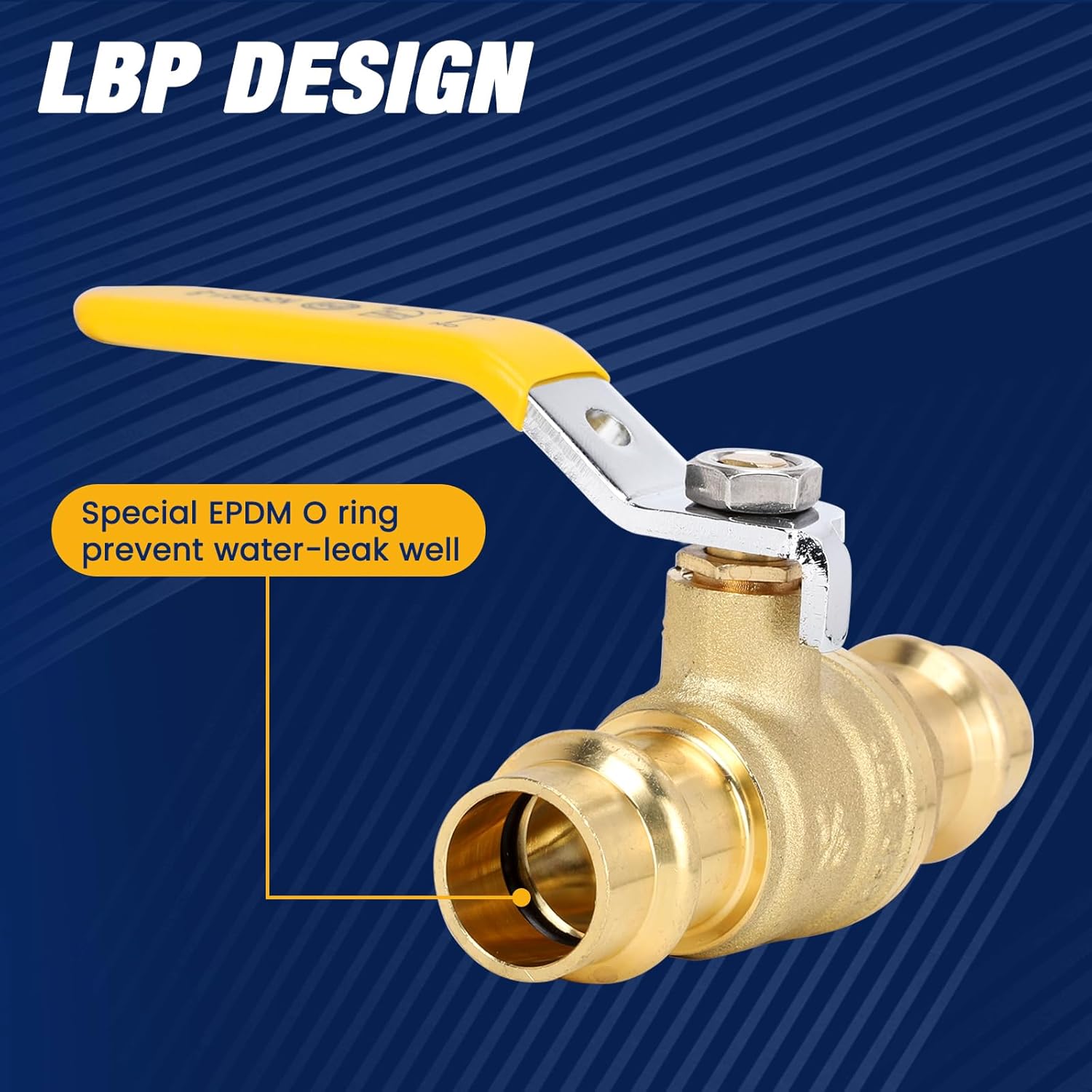 10PCS 3/4" Press Propress Ball Valve with EPDM O-Ring 1/4-Turn Full Port Shut Off Stop Valve for Copper Tubing Connection