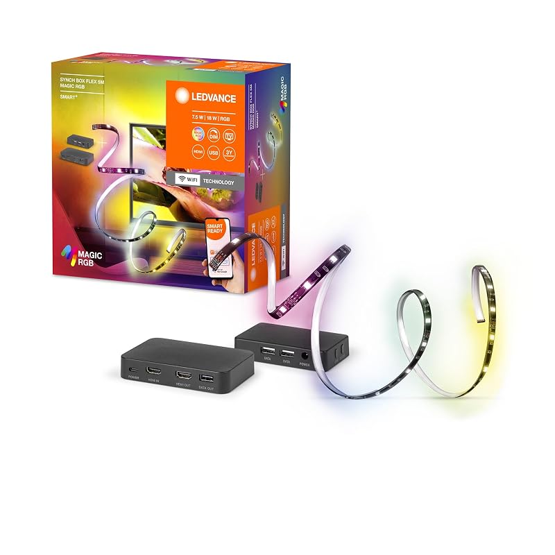 LEDVANCE Smart WiFi Synch Box Flex — luci che seguono i colori di film e giochi