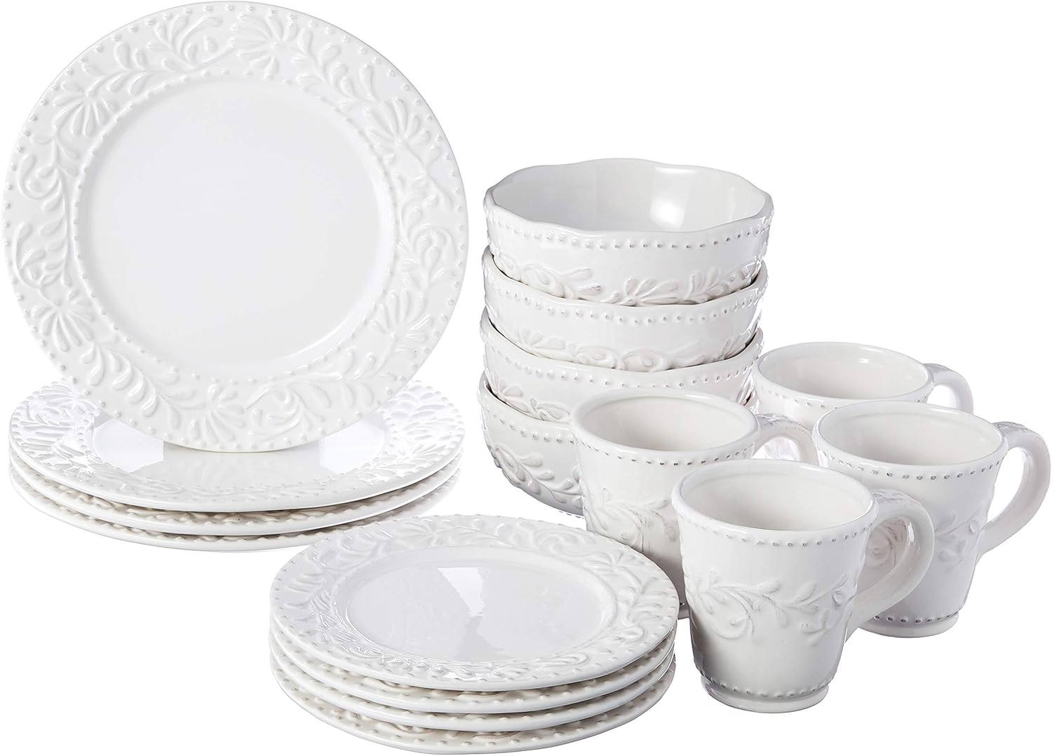 American Atelier Round Dinnerware Sets White Kitchen