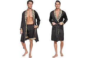 Men's Luxurious Silk Feeling Bathrobes