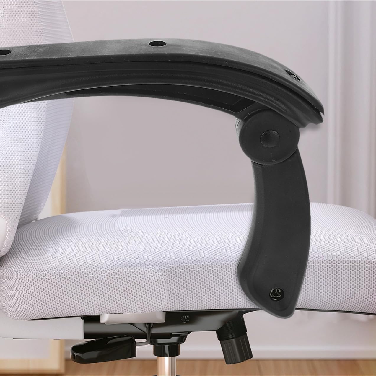 2Pcs Sturdy Office Chair Armrest Replacement Plastic Arm Rests for Home and Workstation Chairs Support for Racing and Reclining Seats Fit Accessories