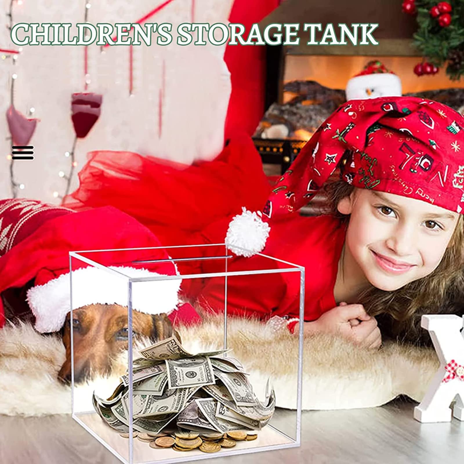 Salvadanaio Acrilico Grande - 18x18x18 Cm Non Apribile - Foto 5