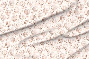 Spoonflower Fabric Neutral Balloon Soft Pastel on Petal Cotton