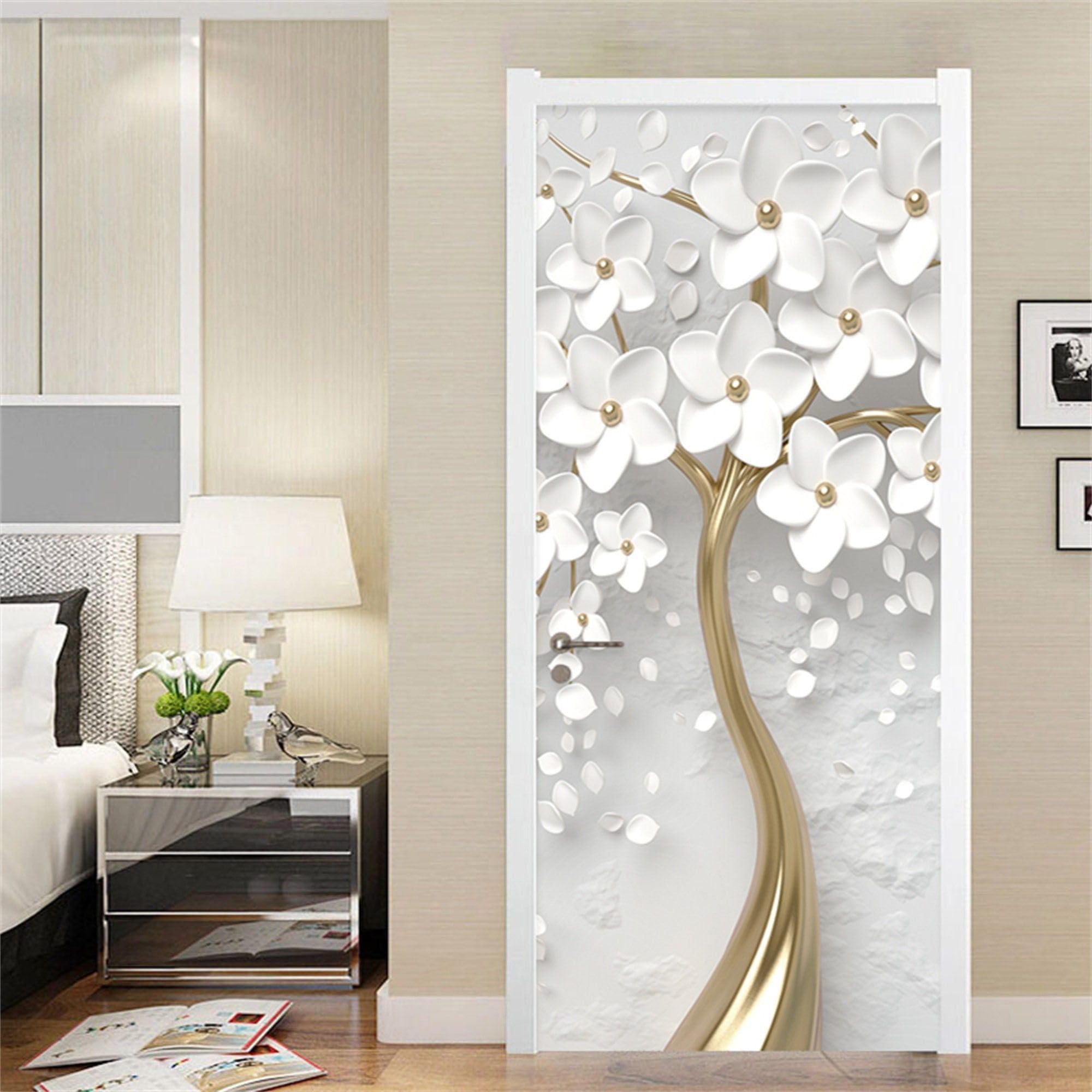 See full amazon price history chart for AADEE Craft White Flowers Tree Mural Door Wallpaper Self Adhesive Vinyl, Door Sticker Wallpaper Peel and Stick Removable Vinyl Decals for Home Decor,Water Proof (30x78 inch) (Design 10) AADEE Craft White Flowers Tree Mural Door Wallpaper Self Adhesive Vinyl, Door Sticker Wallpaper Peel and Stick Removable Vinyl Decals for Home Decor,Water Proof (30x78 inch) (Design 10) (B0CFV4VMCT) Amazon Price History, Amazon Price Tracker