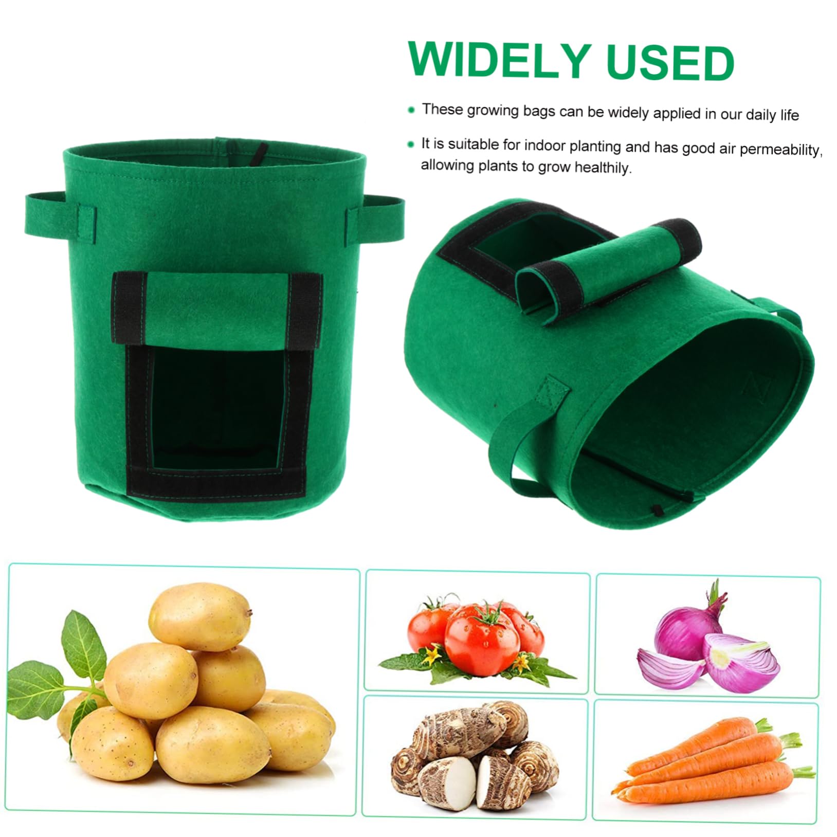 Toddmomy 2 Sätze Pflanzsack Atmungsaktive Pflanzenbeutel Für Kartoffeln Und Tomaten Gallonen Wasserdichtes Material Robust Und Wiederverwendbar 2 Stücke * 2