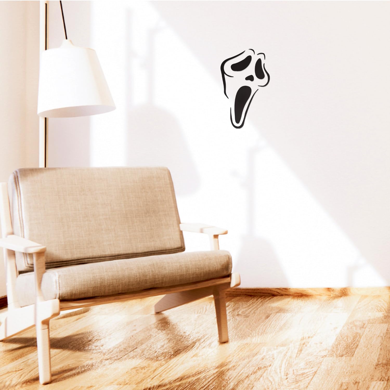 Adesivi di Scream Stencil (nero) (set di 2) Premium Impermeabile Vinile Decal Adesivi per computer portatile Telefono Accessori Caschi Finestra Auto Tazza Tuber Cup Door Wall Decoration -