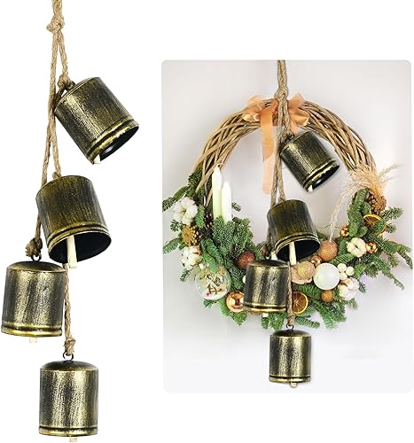 Miniatura 3 de Campana de Navidad, campana azul, decoración de Navidad, decoración de campana de guirnalda, campana de puerta, decoración de árbol de Navidad,