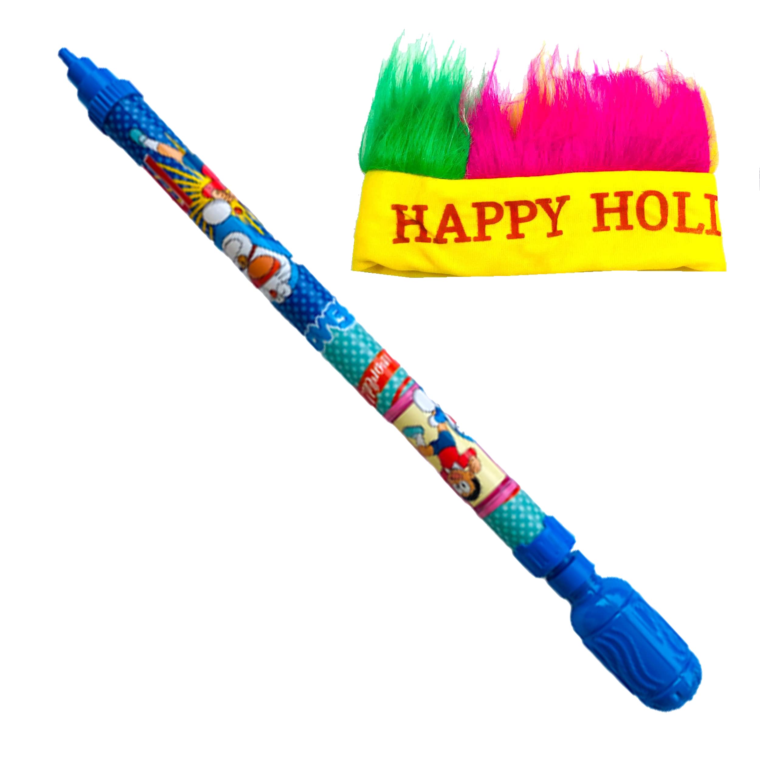 Evisha Assorted Cartoon Print Water Pump Happy Holi Cap and D85 Long Water Pump Gun Toy Gun Combo | Water Gun for Kids Children | Water Pistol | Pressure Water Gun | Holi Pichkari for Boys and Girls | Assorted Colour| Water tank for girls, Holi pichk (B09TG1G7FM) Amazon Price History, Amazon Price Tracker