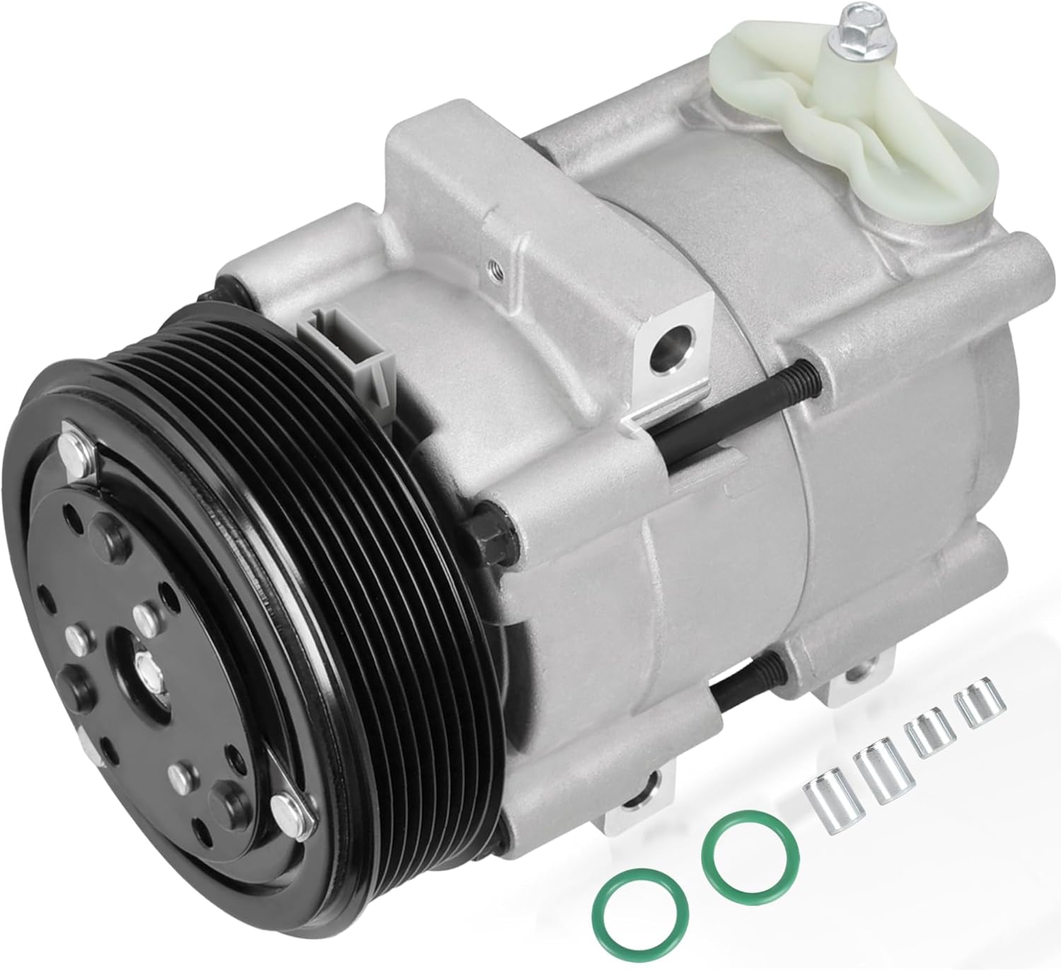 HYR Automotive Air Conditioning Compressor AC Compressor with Clutch Compatible with Ford Excursion 03-05, F-150/250 97-00, F-250/350/450/550 Super Duty 99-07 & Lincoln Blackwood & More, 8 grooves