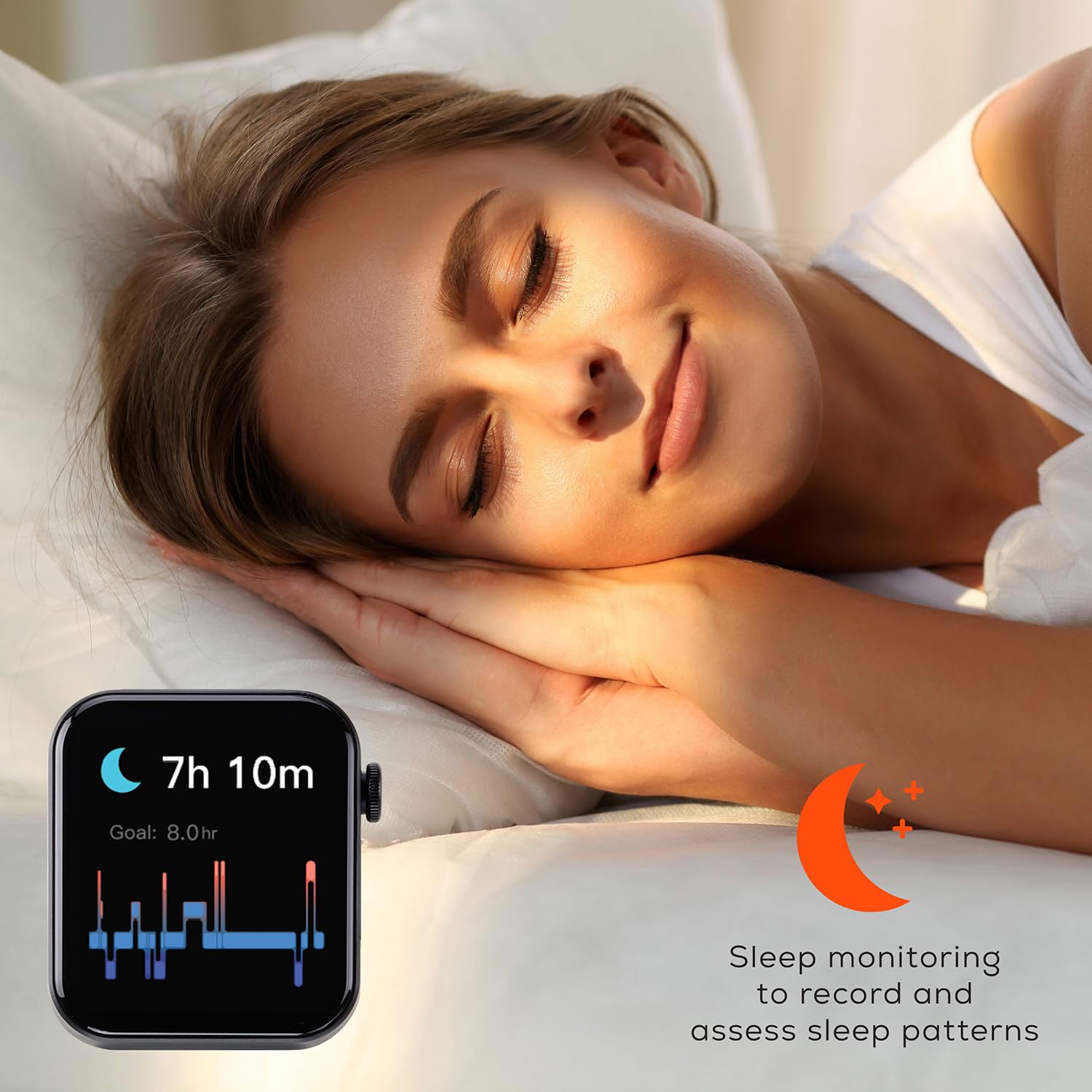 Life Watch Smart Heart Rate Blood Oxygen Body Temperature Sleep Monitor Fitness Steps Tracker Wireless Voice Call iOS & Android Compatibile IP67 Impermeabile 6 Modalità Sport Fitness & Flash Light-