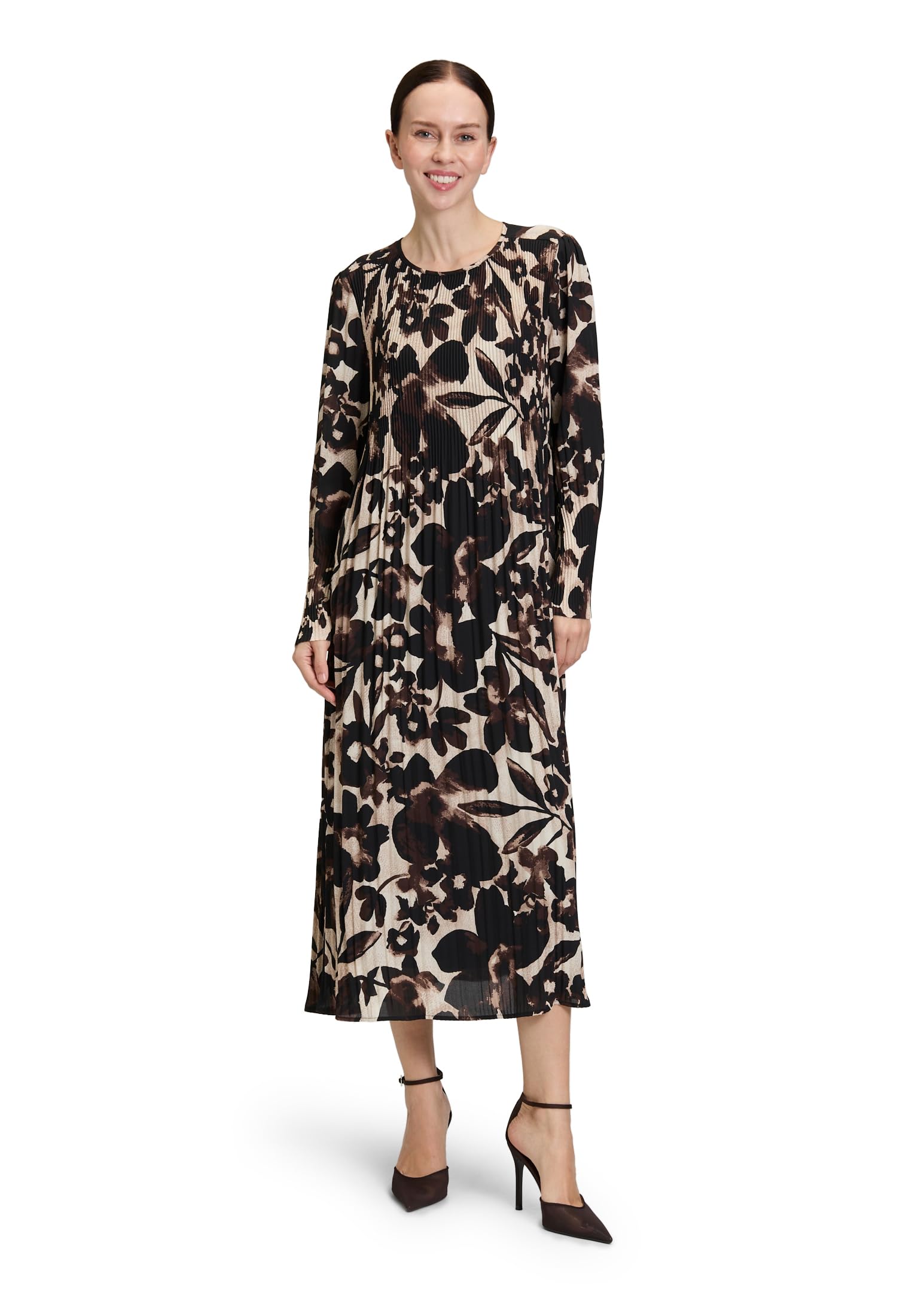 Betty Barclay Damen Plisseekleid Langarm