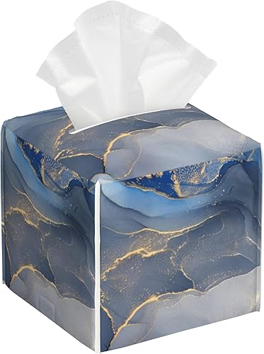 Miniatura 15 de Caja de pañuelos con diseño floral de amapola marrón con acuarela, diseño de flores abstractas de cuero, soporte decorativo para caja de papel de