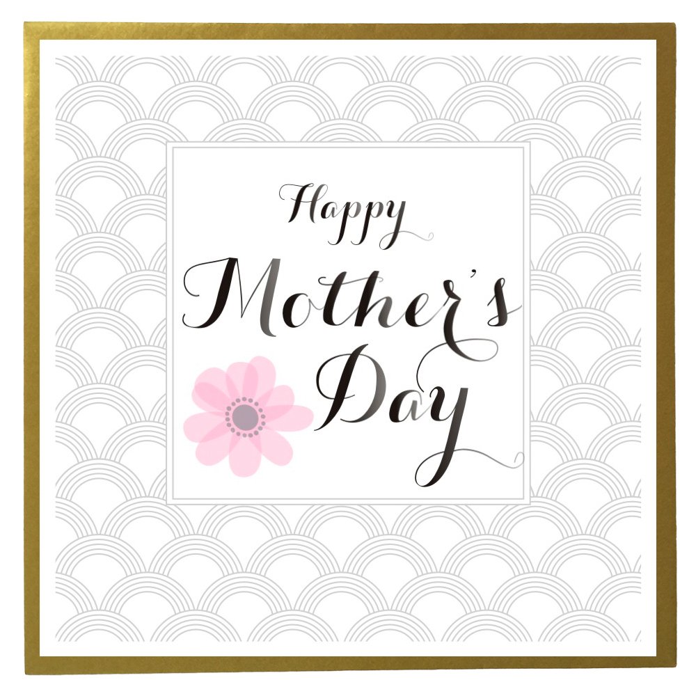 Claire Giles Greeting Cards, Happy Mother's Day Card, Pretty Pink Flower Design Open General Mothering Sunday Card