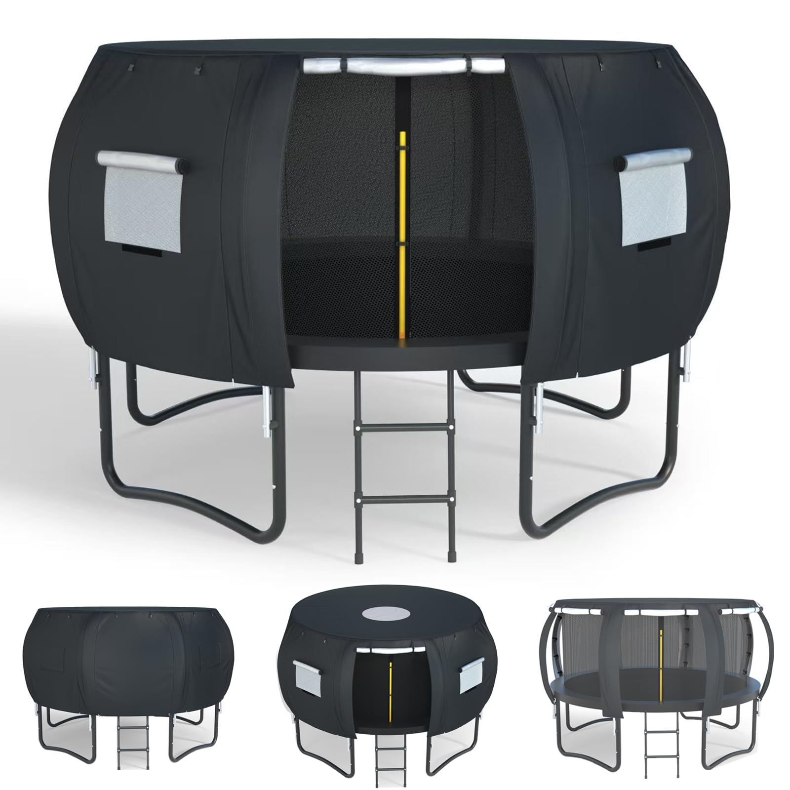 XCZ trampoline cover, trampoline tent, with ventilation Windows, open design. Suitable for 8FT six-bar circular trampolines, sunshade/storage protection