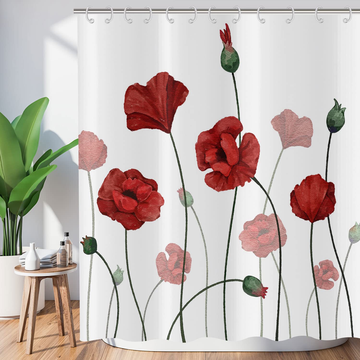 ASDCXZ Shower Curtain Flower 180x200 cm
