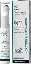 Chemist At Play Under Eye Cream with 2% Revital Eye & Quinoa Extract | For Reducing Dark Circles, Puffiness, Wrinkles, Crows Feet | Lightweight, Hydrating | Plant-Based Ceramides | 100% Vegan | Cooling Gel & Roller for Men & Women | 15 g