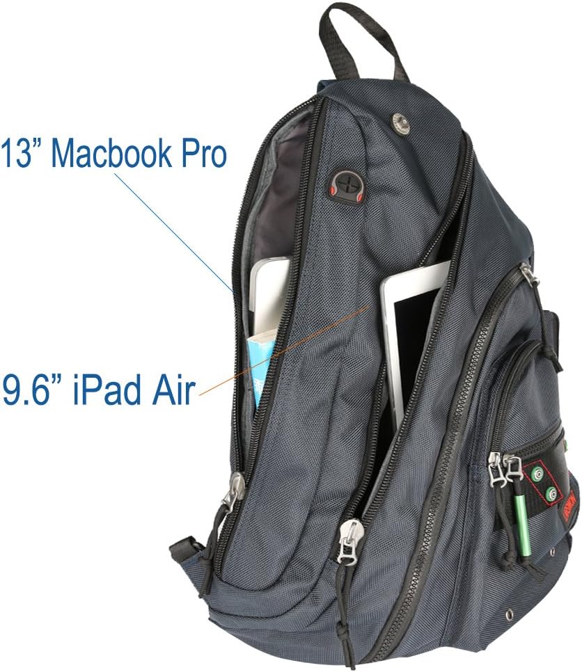 Larswon Sling Backpack, Sling Bag Laptop, Crossbody Bag Men, Shoulder Bags Blue - Image 3