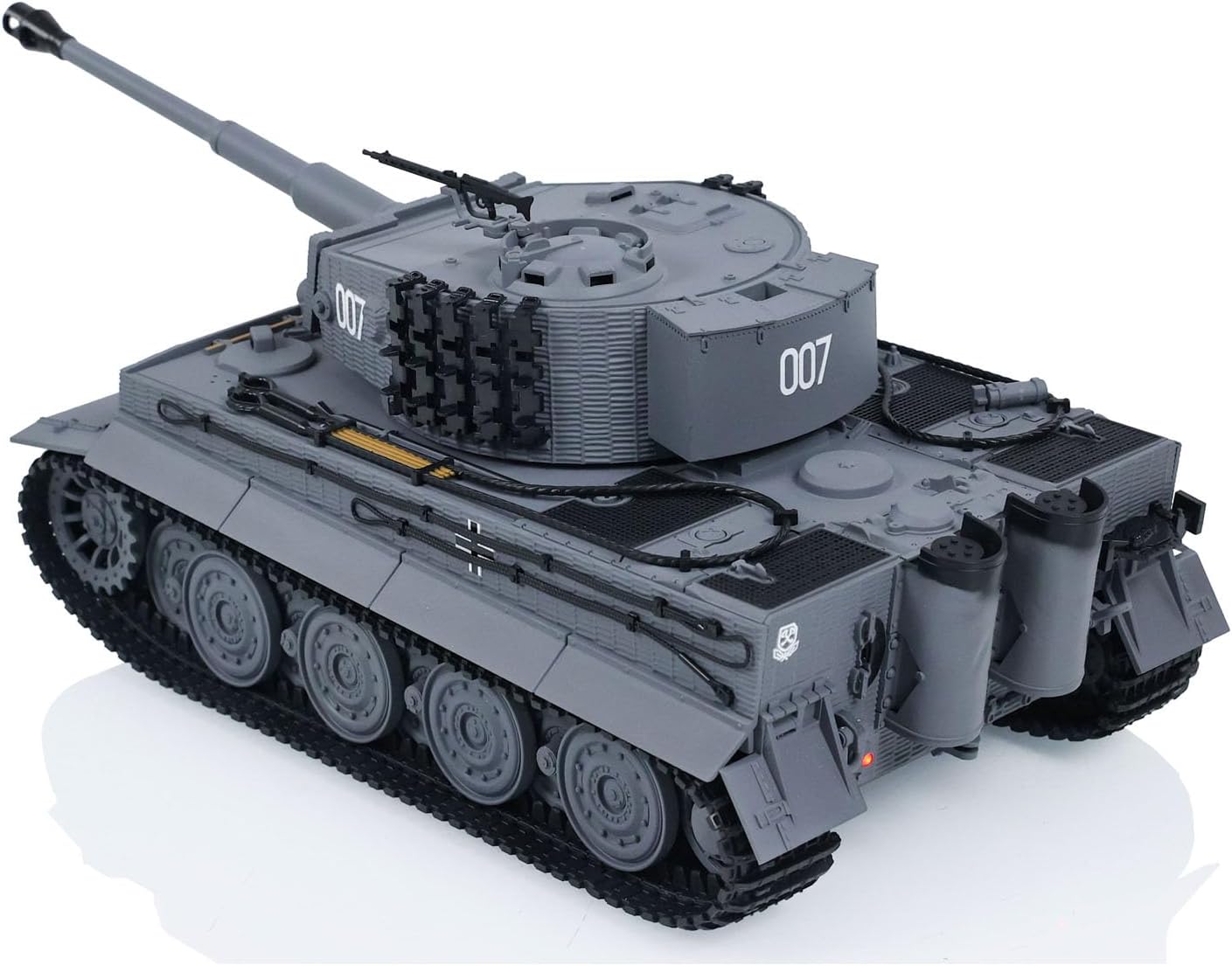 Taigen 1/24 RC Battle Tank Tiger I RC Infrared Combat Military Tanks End-Term Chassis Recoil LED Flash Gray