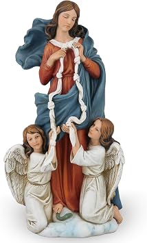 BC Catholic Mary Untier of Knots Statue, 9.8" H Mary Undoer of Knots, Blessed Virgin Mary Devoution Home Decor, Religious Gift, Handpainted by Buildclassic