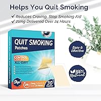 Vista 2 de Parche para dejar de fumar Paso 1 de 21 mg para dejar de fumar, fácil y eficaz para ayudar a dejar de fumar, calcomanías de seguridad antitabaco