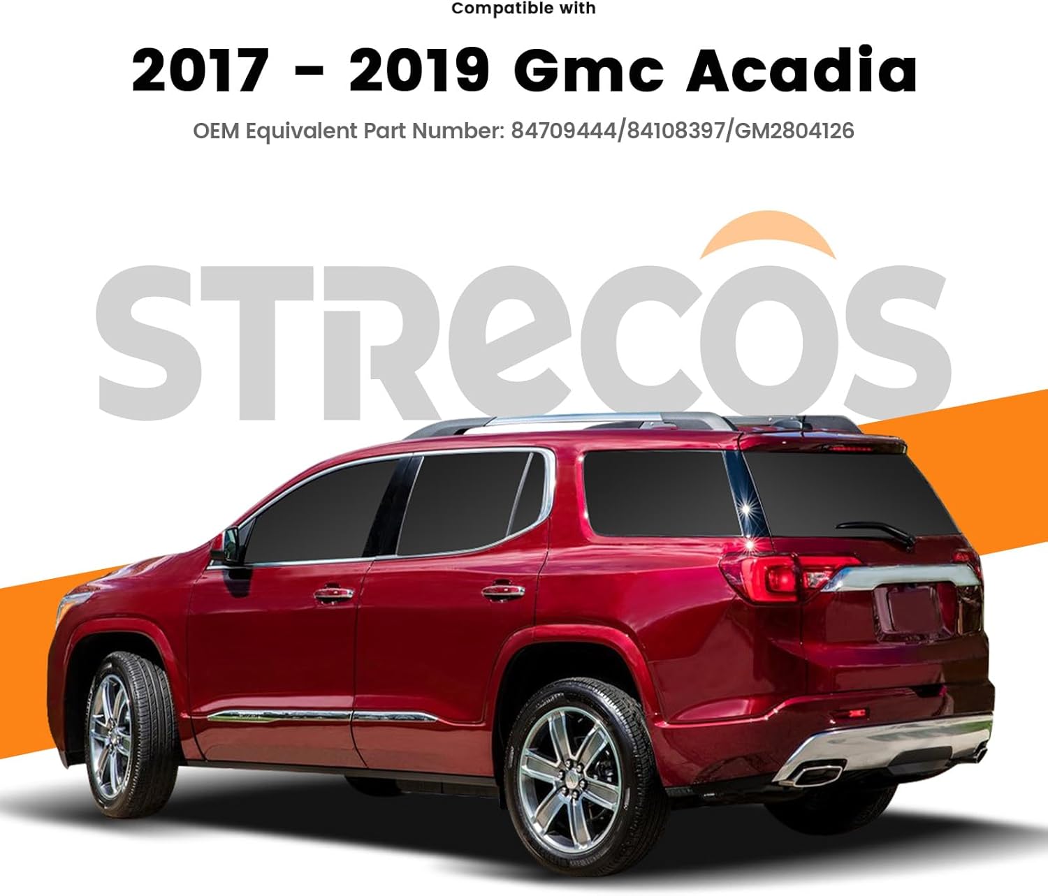 Led Tail Light Compatible with 2017 2018 2019 GMC Acadia Denali SL SLE SLT Outer Taillight Rear Driving Brake Lights Assembly Chrome Housing Replace OEM 84709444 (Left Driver Side)