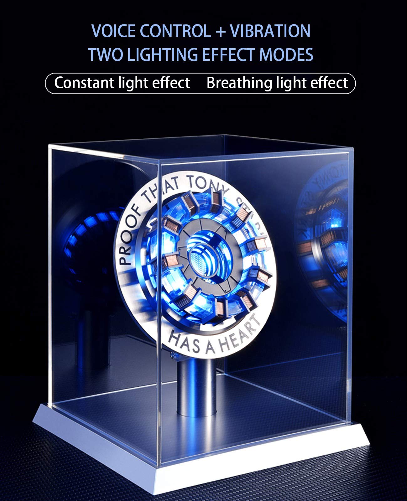 MK2 acrylique Tony ARC réacteur modèle 1: 1 Iron Man Arc Reactor Kit de bricolage USB lampe de poitrine accessoires de film avec lumière LED pour Collection et cadeau MK2