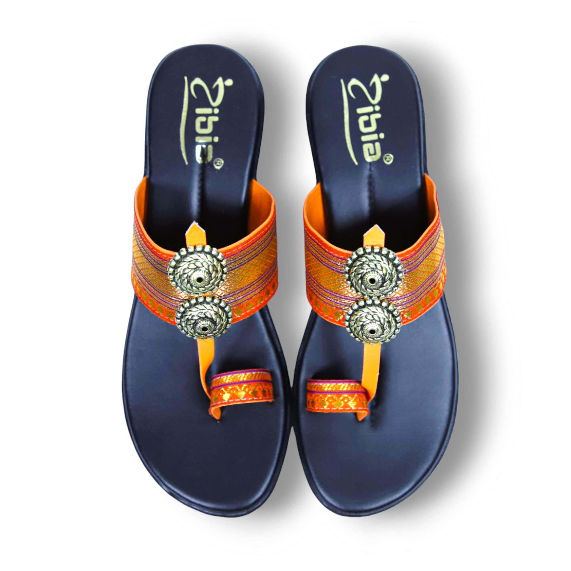 Zibia Womens Synthetic Leather Comfort Fashion Sandal | Colour - Black-Orange | Size - 4 (B0C3MKLCMW) Amazon Price History, Amazon Price Tracker