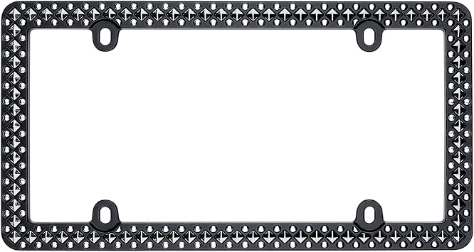Cruiser Accessories 58153 Defender License Plate Frame, Matte Black/Chrome, 1 Frame
