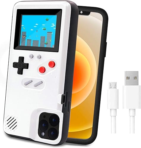 Miniatura 19 de LucBuy Funda de consola de juegos compatible con iPhone 6Plus/6s Plus/7Plus/8Plus, funda protectora retro autoalimentada con 36 juegos pequeños,