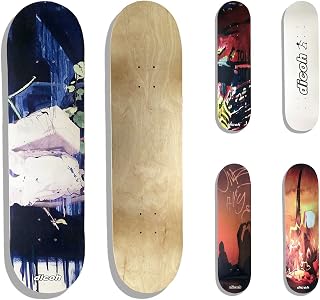 Dicoh Skateboard decks, 31 x 8 Inch Skateboard Deck For Rookies To Pros, 7 Layer Canadian Maple Double Kick Deck Concave Cruiser Trick Skateboard for Kids and Adults set 1