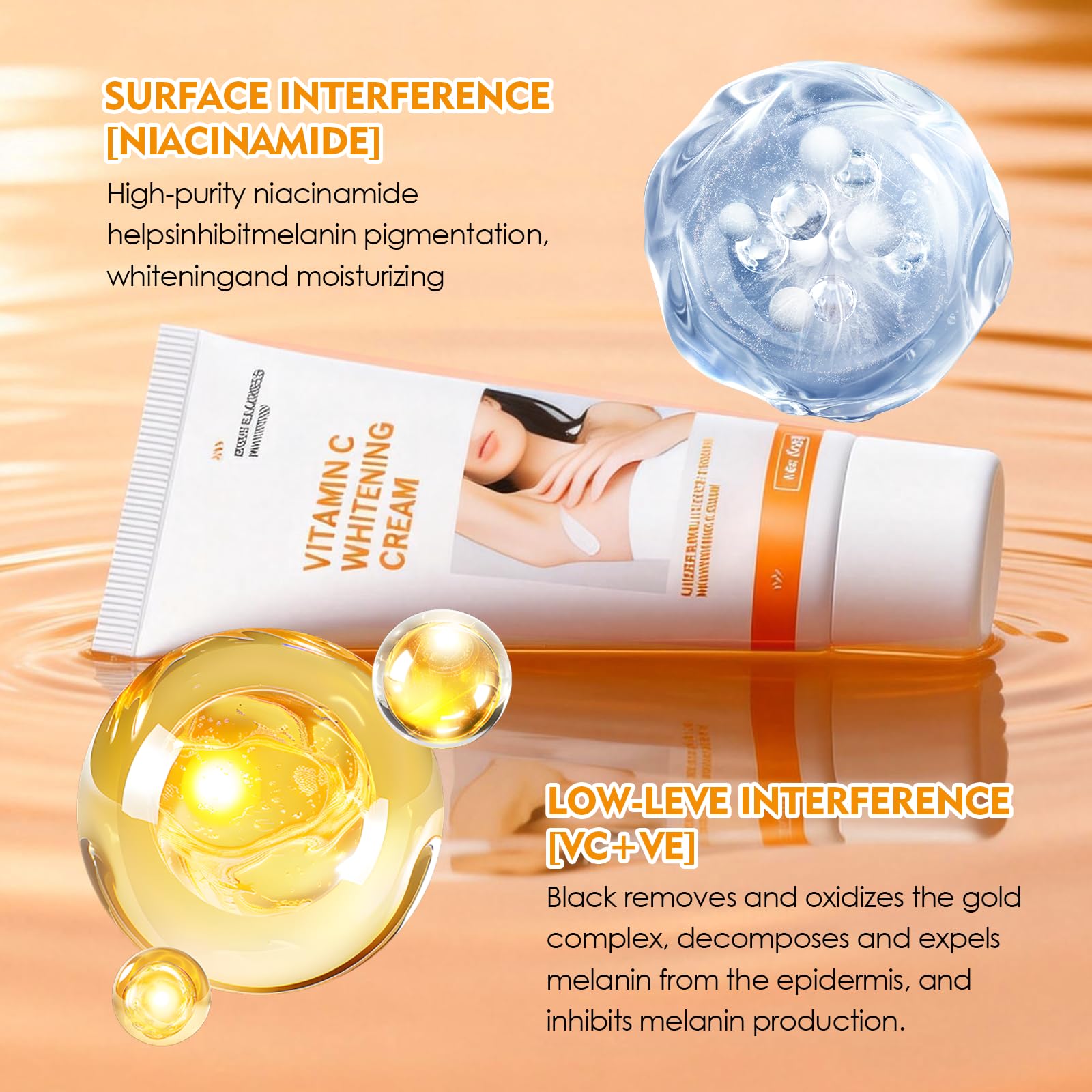 Crema Blanqueadora Axilas,Crema Aclaradora Zonas Íntimas y Muslos Internos,Crema Hidratante Blanqueante para Codos,Rodillas y Piel Sensible,Suaviza,Aclara Manchas Oscuras y Mejora Tono de Piel,60g - 2